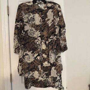 N Touch Floral‎ Long Sleeve Skirt Suit